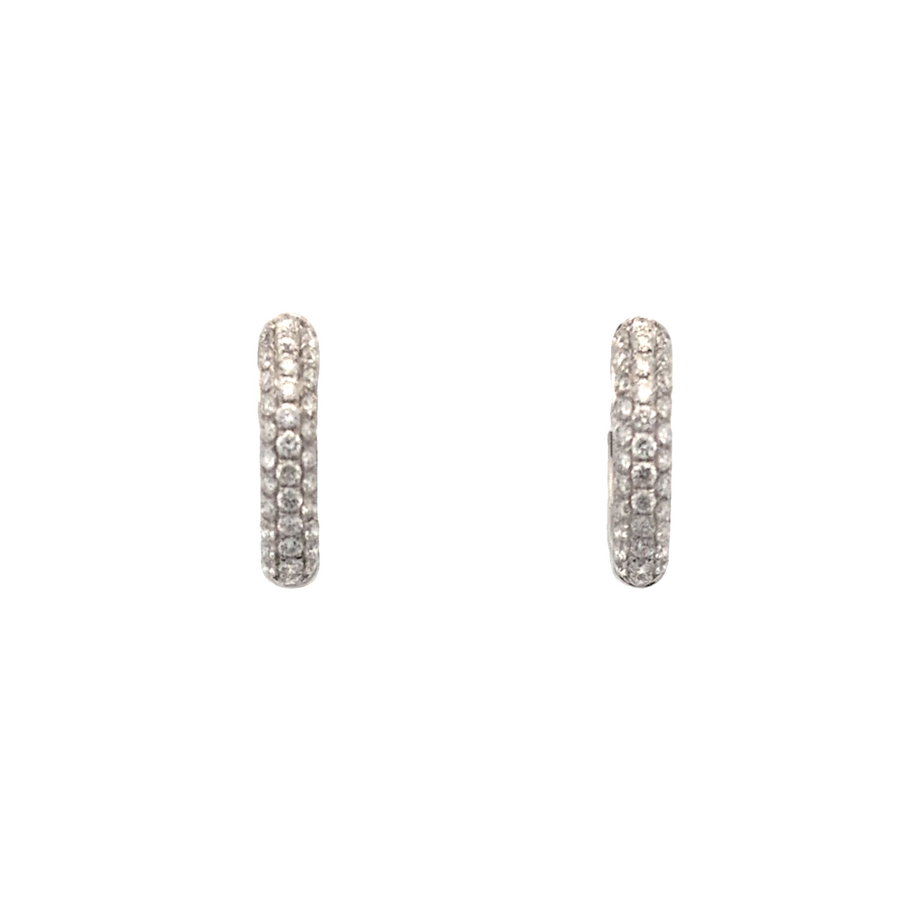 Elegant Diamond Hoop Earrings