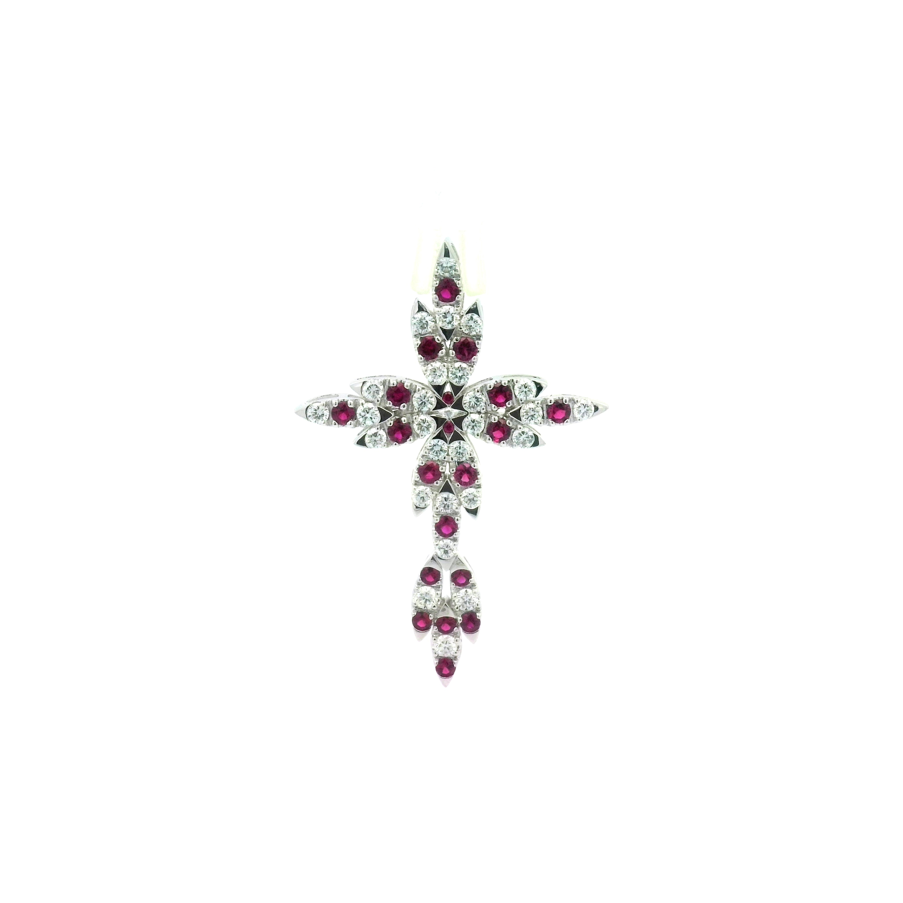 Elegant Ruby and Diamond Pendant