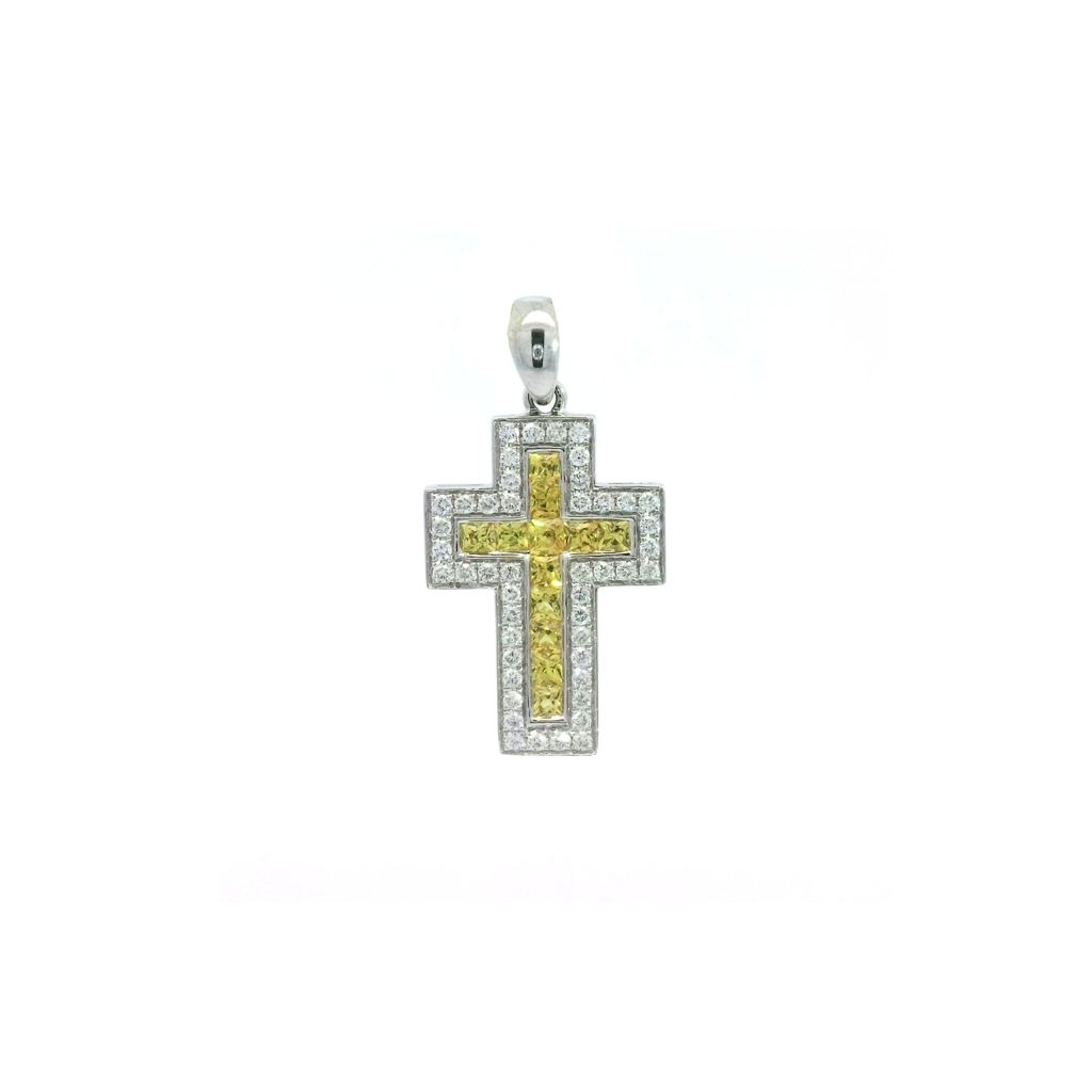 Elegant Cross Pendant with Gemstones