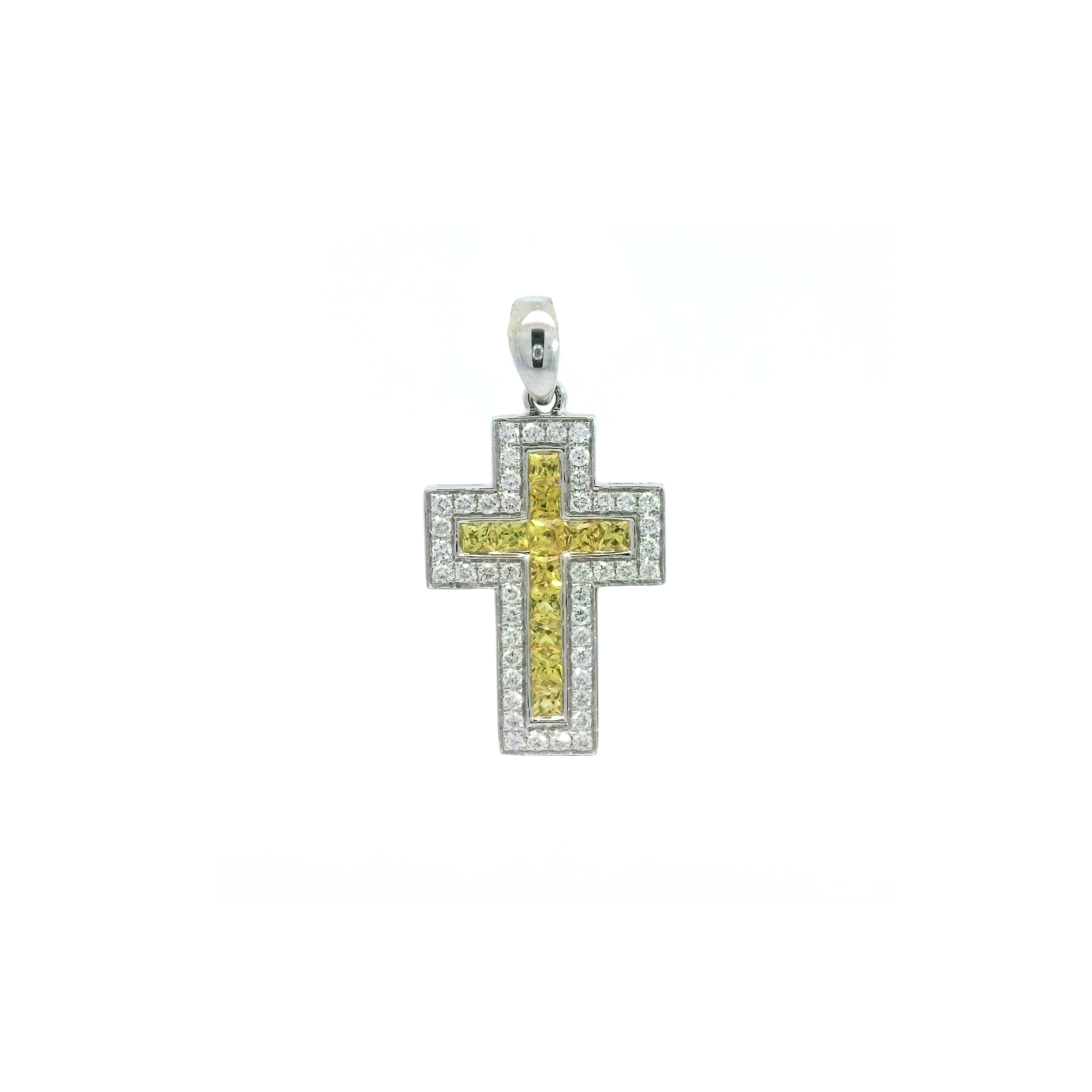 Elegant Cross Pendant with Gemstones