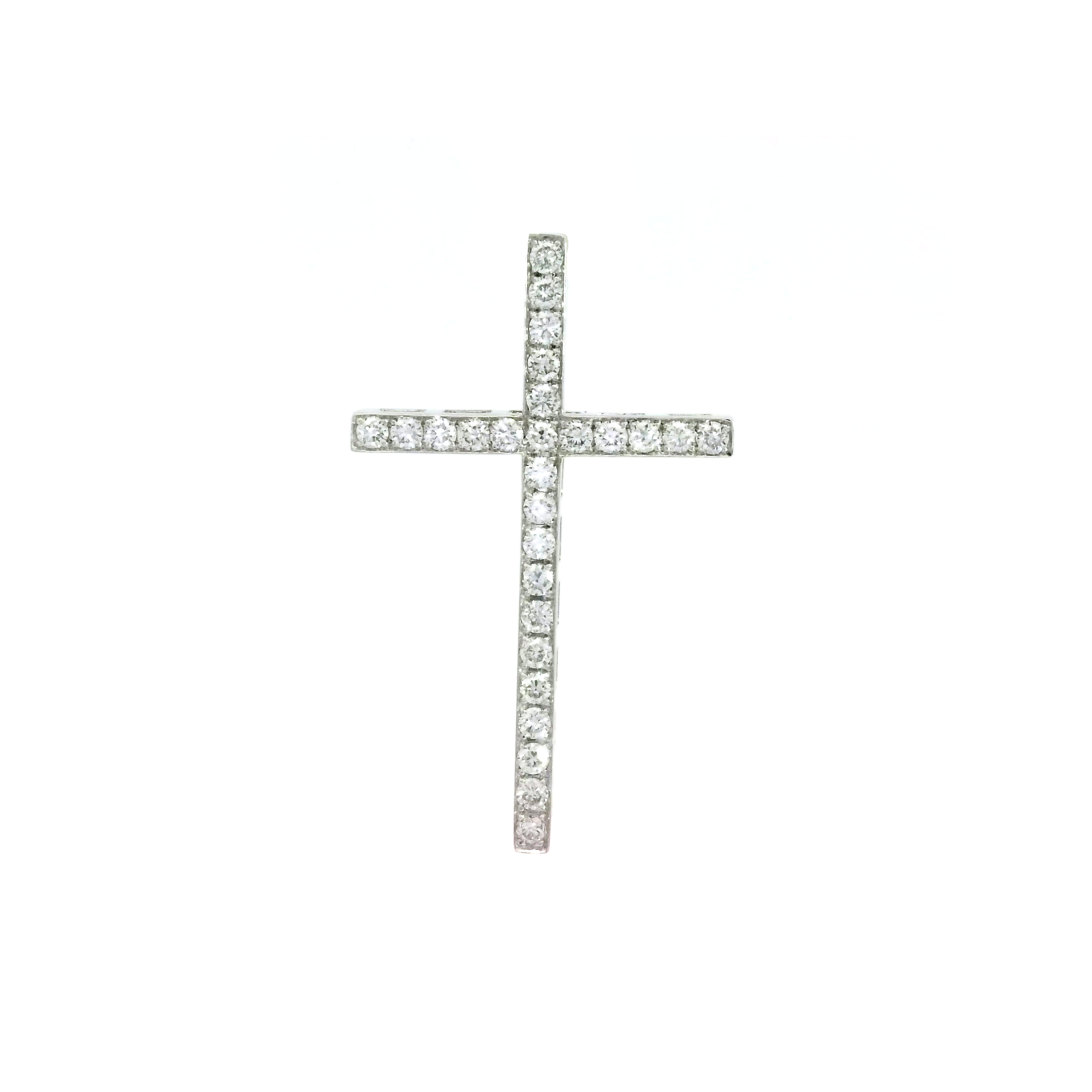Elegant Diamond Cross Pendant (L)
