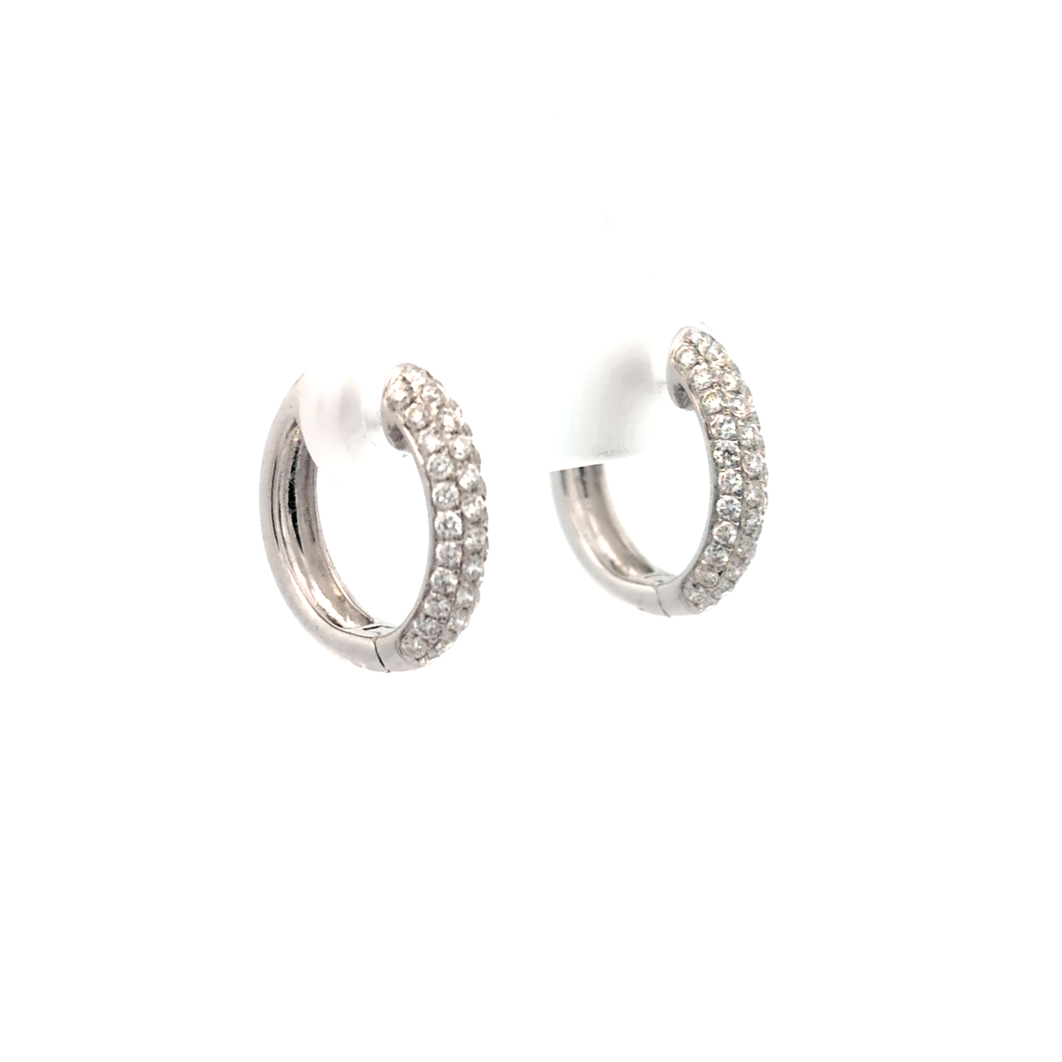 Elegant Diamond Hoop Earrings