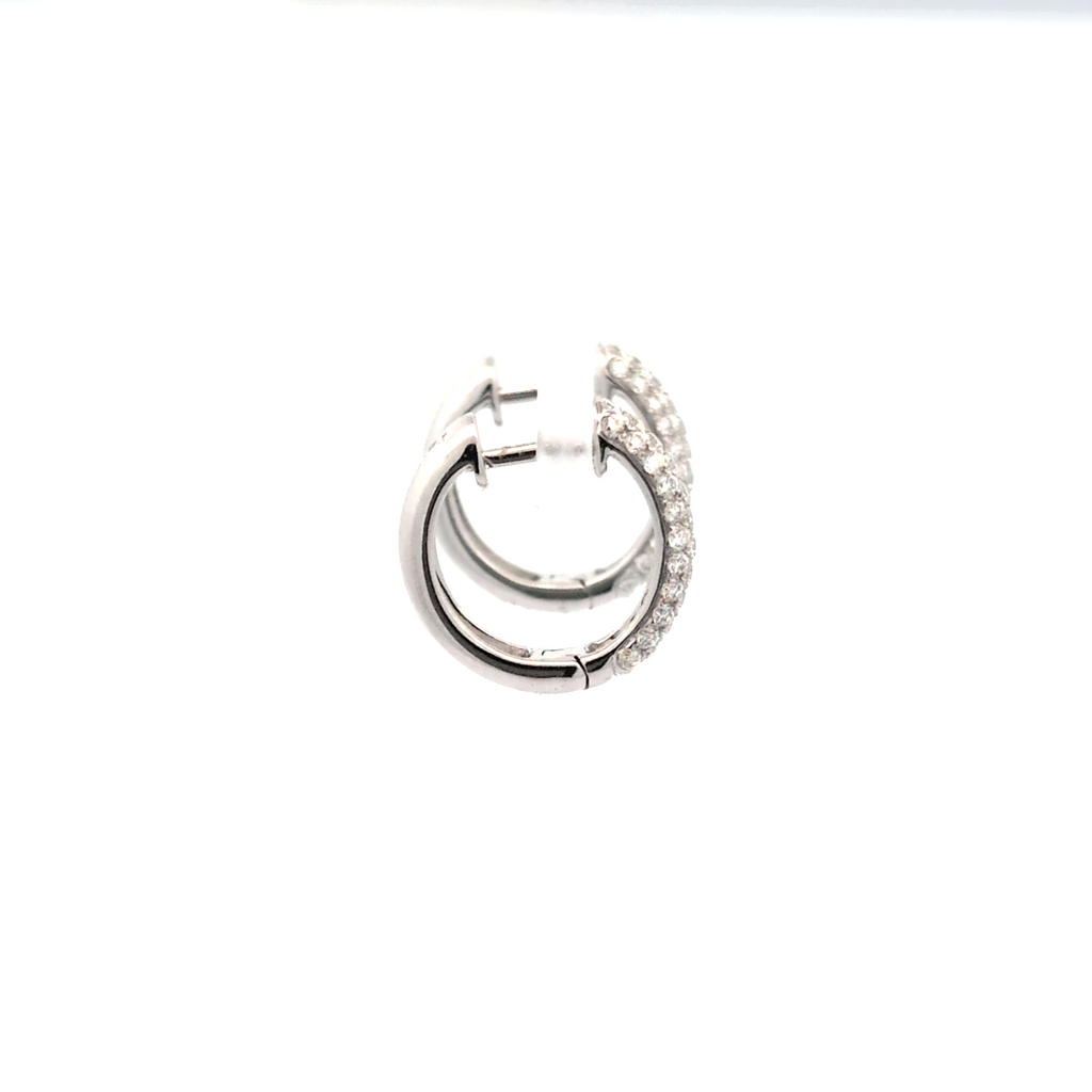 Elegant Diamond Hoop Earrings