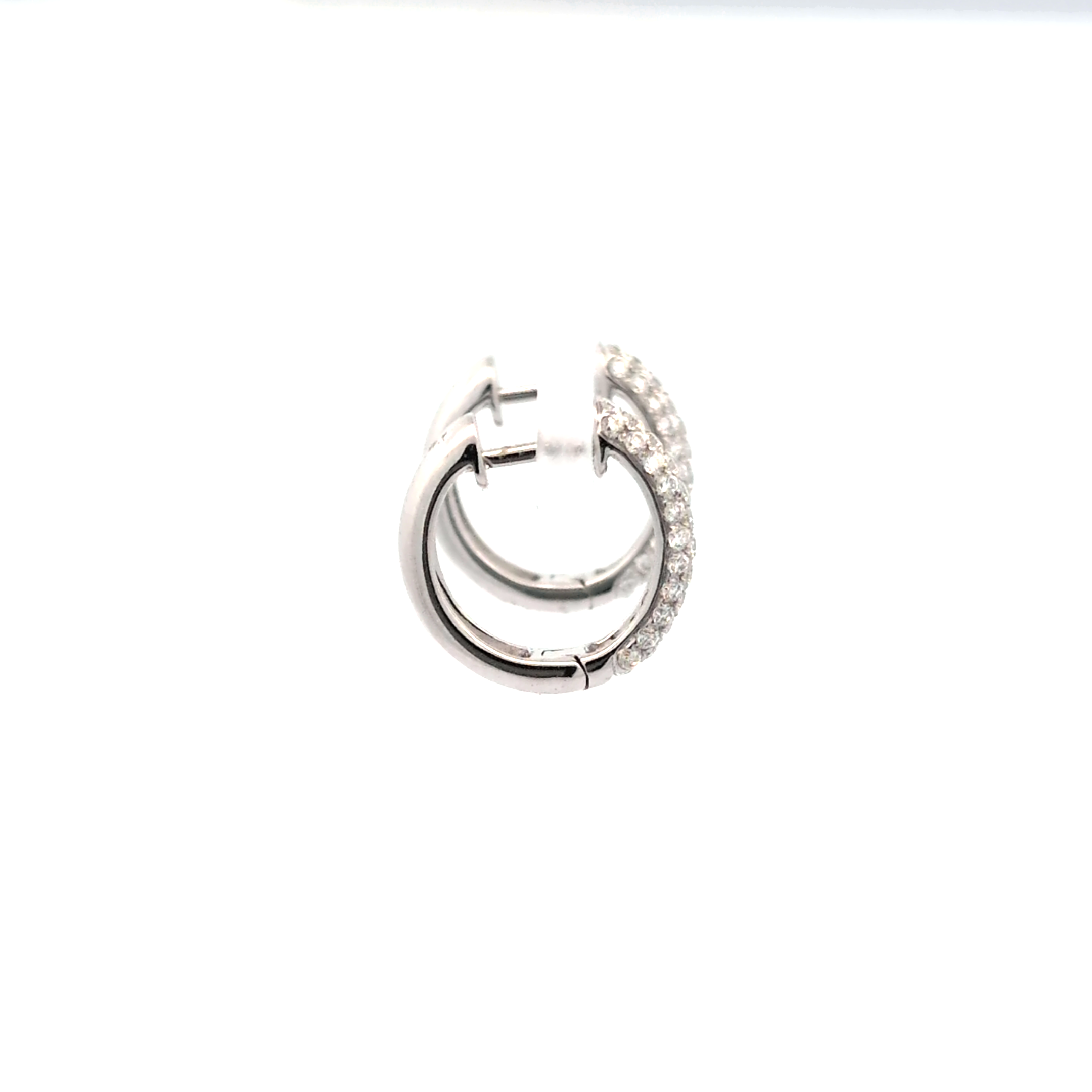 Elegant Diamond Hoop Earrings