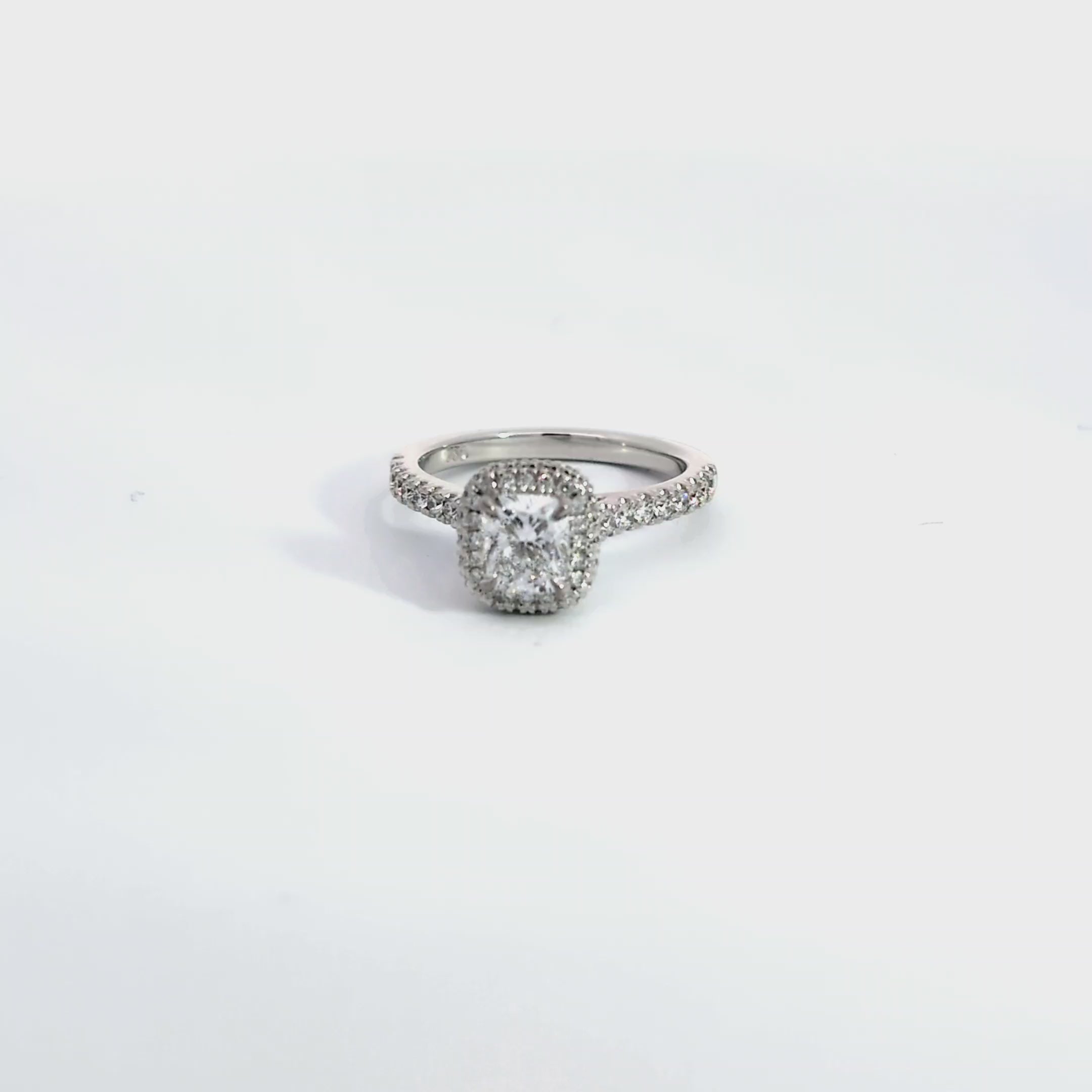 Elegant Diamond Halo Engagement Ring