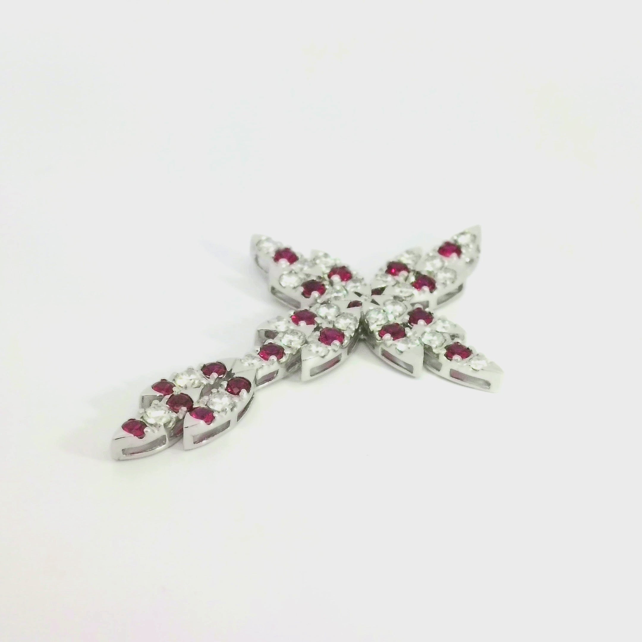 Elegant Ruby and Diamond Pendant