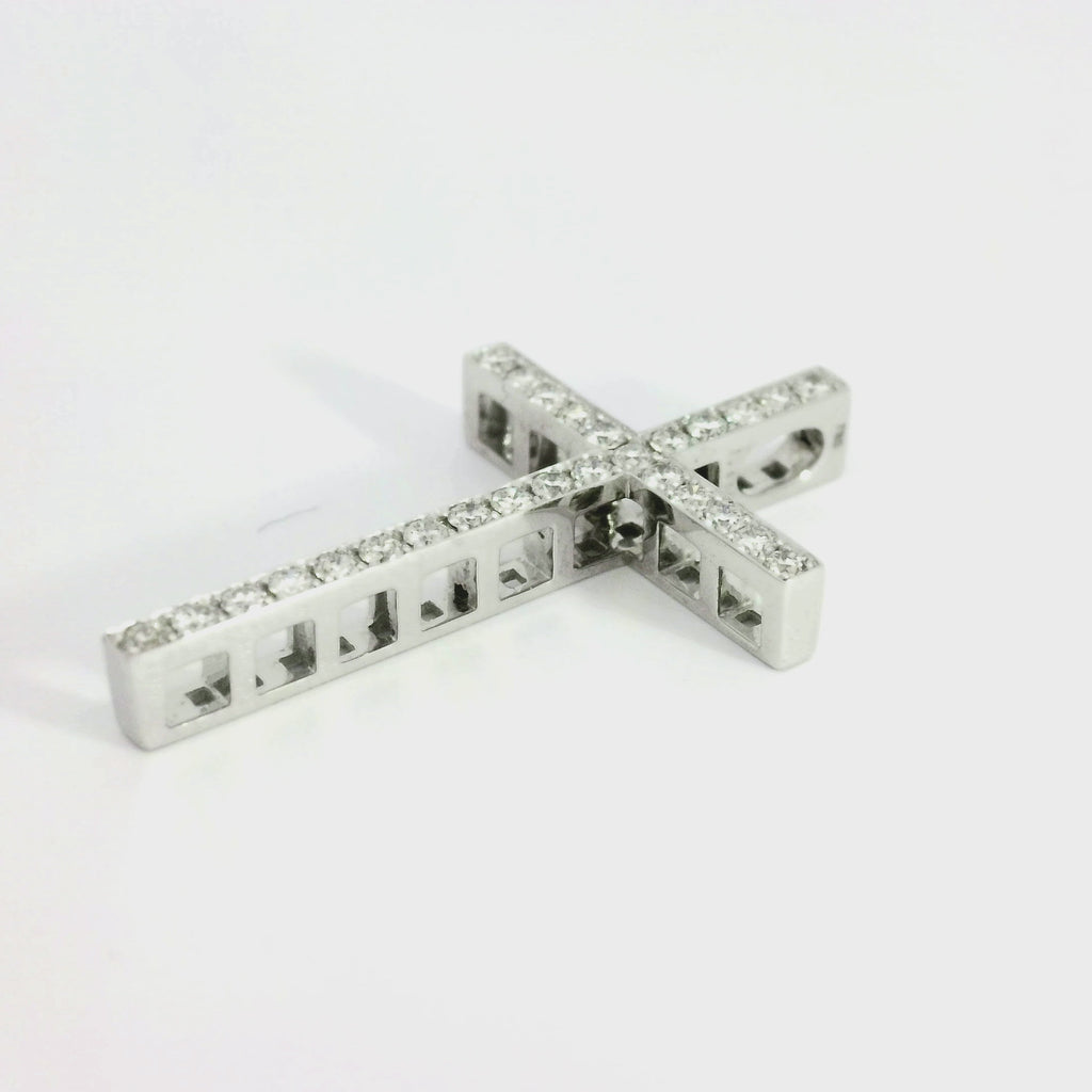 Elegant Diamond Cross Pendant (L)